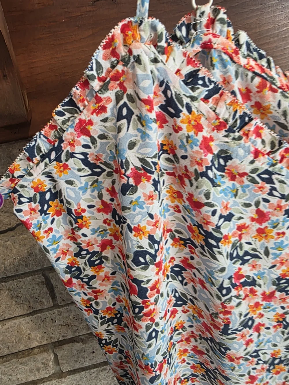 LOFT Floral Spaghetti Strap Camisole - Coral, Navy, Pale Blue